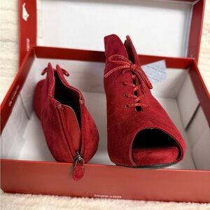 Impo Red Suede Lace-Up Boots